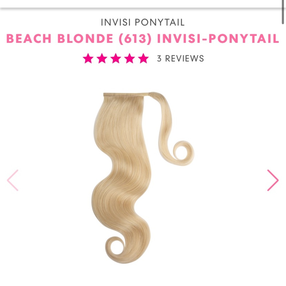 Ponytail extension blonde glam seamless